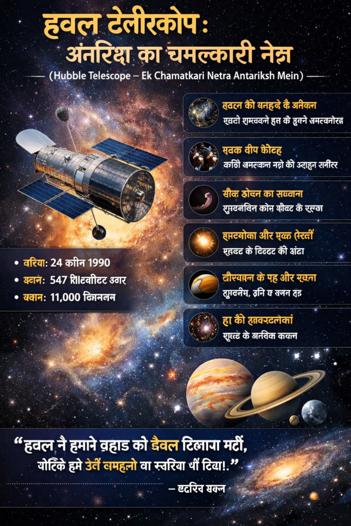 हबल टेलीस्कोप: अंतरिक्ष का चमत्कारी नेत्र