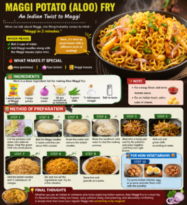 Maggi Aloo Fry Recipe | Spicy Indian Potato Maggi in Minutes