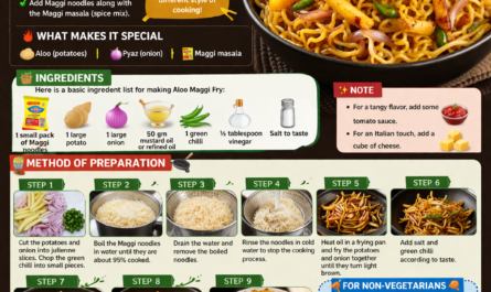 Maggi Aloo Fry Recipe | Spicy Indian Potato Maggi in Minutes