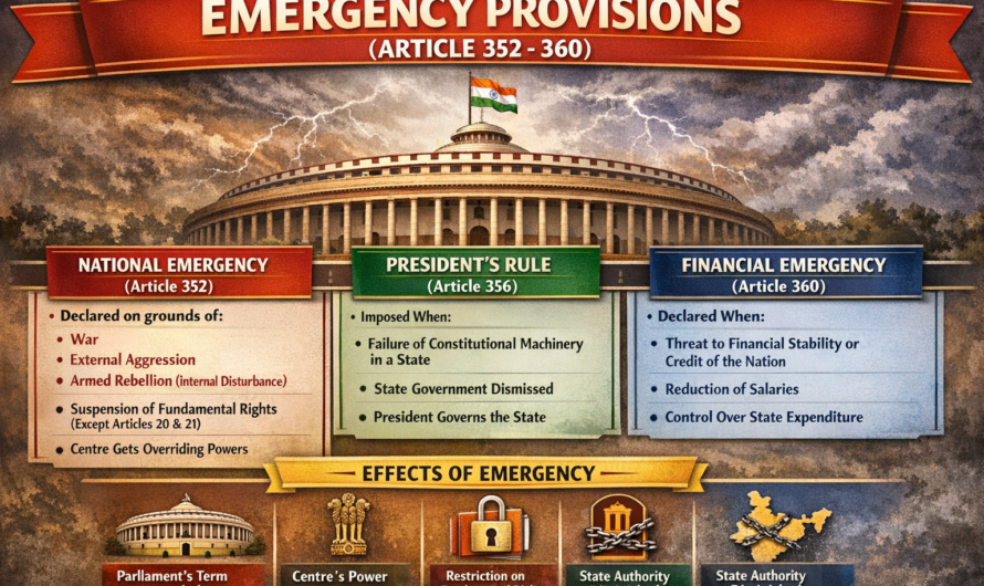 Emergency Provisions in India: President’s Rule(Art 352–356)