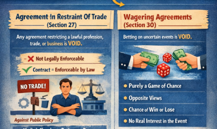 Void Agreement under the Indian Contract Act, 1872 – Restraint of Trade & Wagering Explained