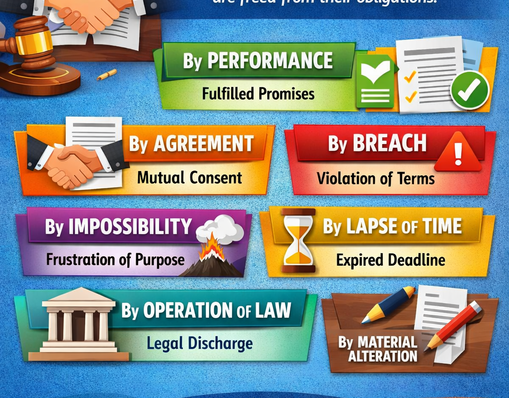 Discharge of Contract: Meaning, & Modes Explained | ICA 1872