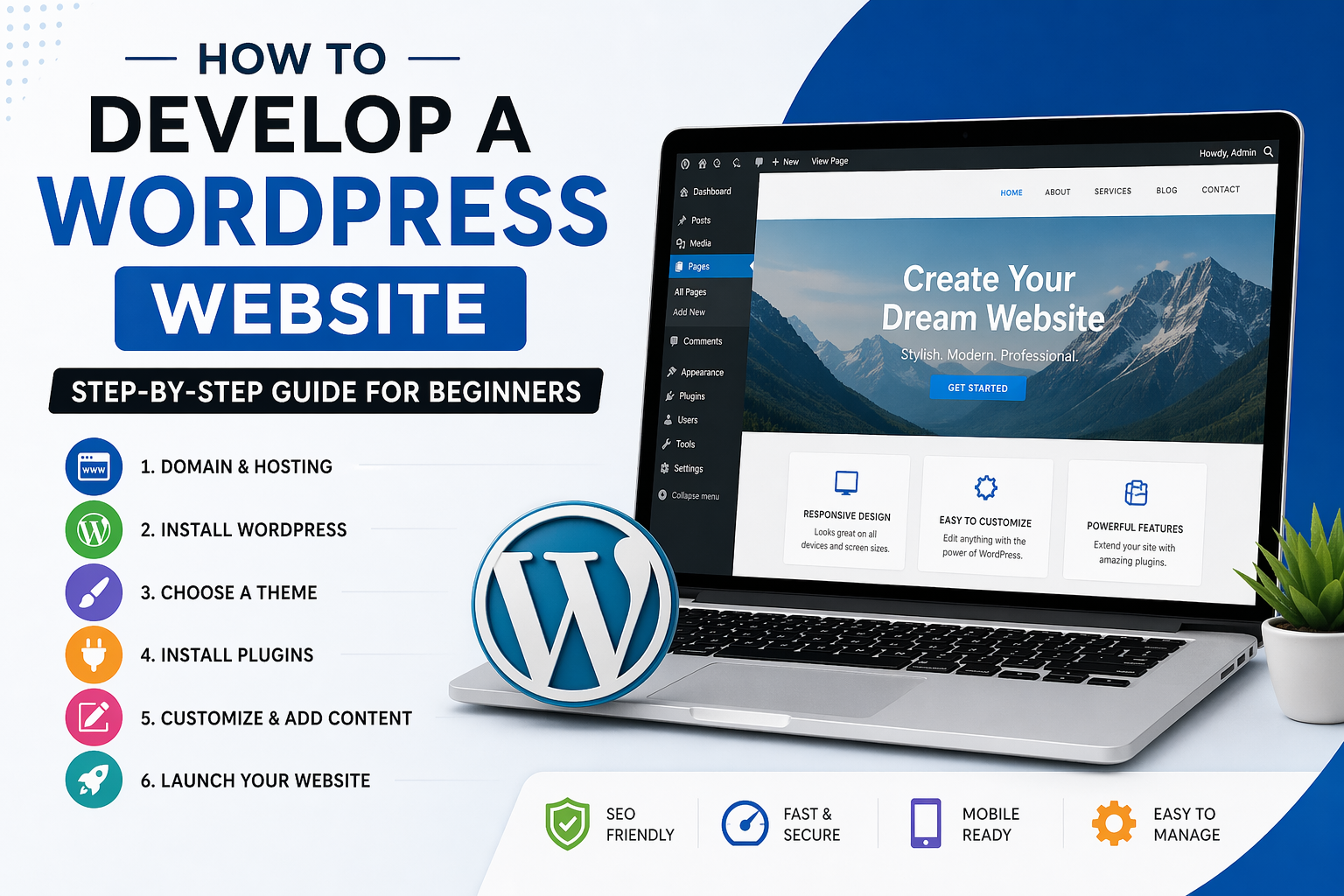 Beginner’s Guide: Create Professional WordPress Website Fast