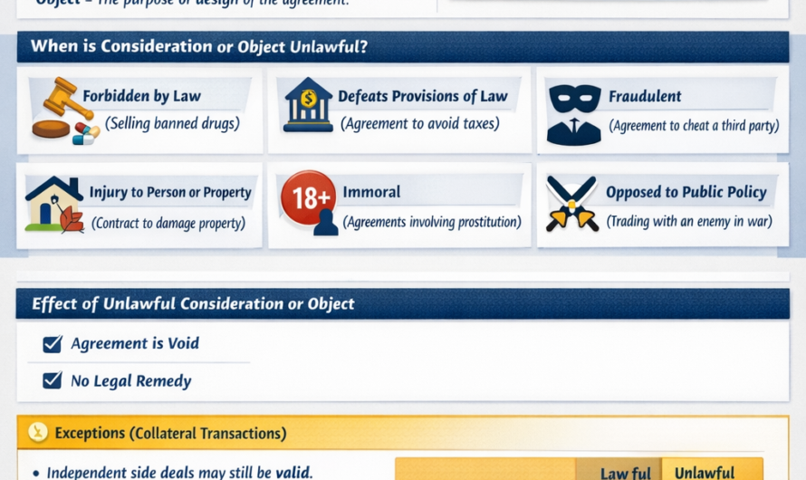 Lawful Object & Lawful Consideration Indian Contract Act, 1872