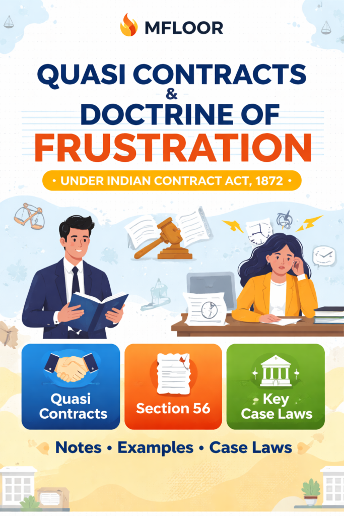 Quasi Contracts & Doctrine of Frustration-ICA-1872