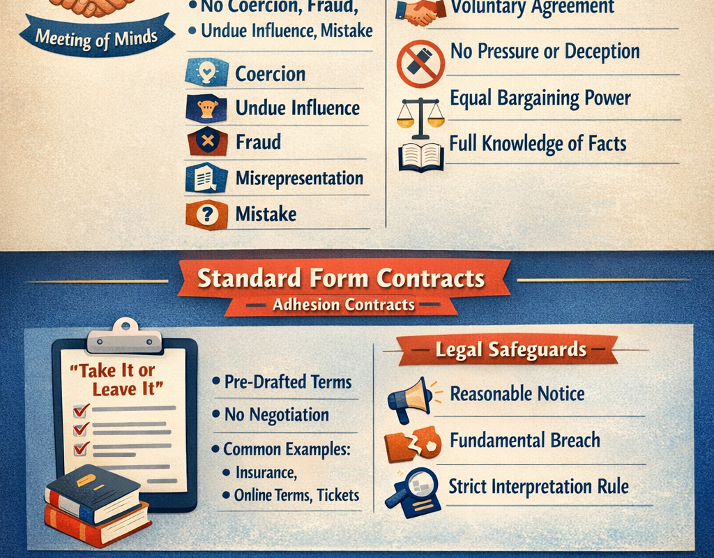 Formation of Contract: Consent and Free Consent Meaning, Essentials &; Standard Form Contracts