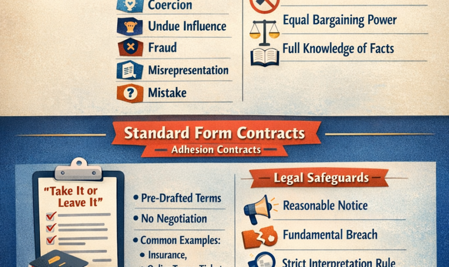 Formation of Contract: Consent and Free Consent Meaning, Essentials & Standard Form Contracts