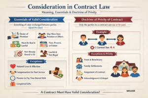 Consideration in Contract Law: Meaning, Essentials & Doctrine of Privity