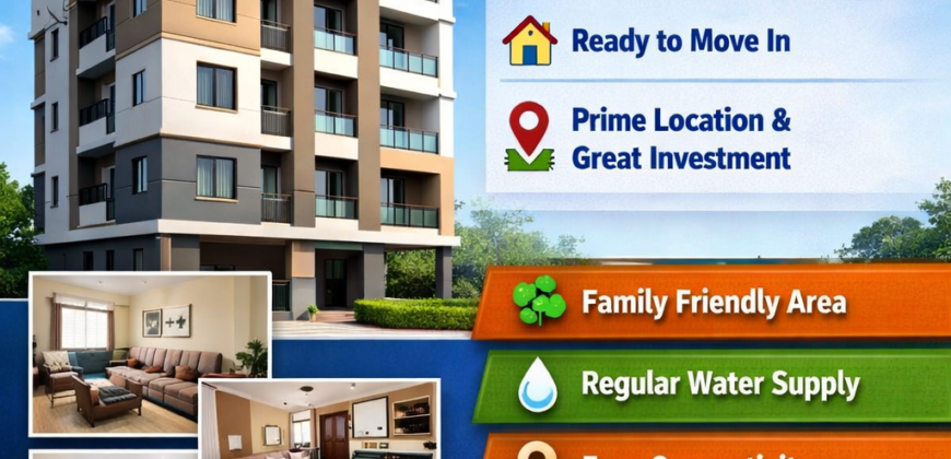 3BHK Resale Flat for Sale (827 SQFT) in G+4 Booty Project .